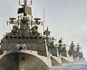 На экспроприированными РФ украинскими кораблями поднимаются желто-голубые стяги